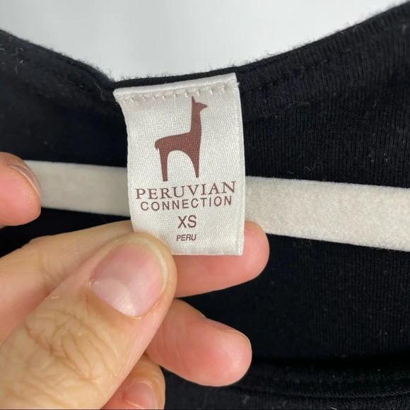 Peruvian Connection black midi ballet dress viscose spandex XS - Picture 4 of 5